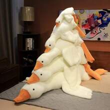 1 pieza Adorable muñeco de peluche grande de oca y pato blancos, muñeco suave para dormir, abrazar, usar como almohada decorativa, regalo para cumpleaños, festividades, niños