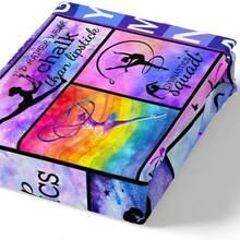 Castle Fairy Gymnastics Twin/Full Size Bedding Set For Gymnast Girls & Adult - Geometric Checkered Print,Twin Only 1 Pillowcase,Full Size 2 Pillowcases - Fantasy Purple - View 6