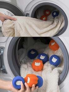 2/4/8/30pcs Washing Machine Cleaning Balls, Including Stain Removing & Hair Catching Sponge Laundry Balls And Anti-Winding Magic Balls - Multicolor - View 4