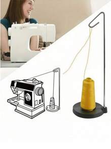 Durable Sewing Machine Spindle Holder With Plastic Base - Adjustable Tension Knobs For Domestic And Industrial Use, Easy To Use Thread Holder In Black/White, Efficient Sewing Settings | Practical Sewing Tools | Durable Sewing Supports, Sewing Machine Accessories