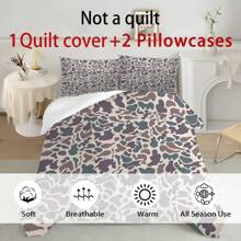 3PCS Camouflage Pattern Bedding Three-Piece Set (1 Duvet Cover + 2 Pillowcases, No Core). Printed Bedding Set, Soft And Comfortable, Suitable For Bedroom And Guest Room Use.
