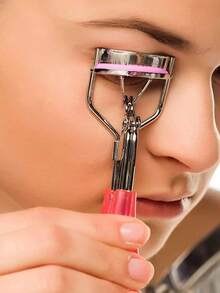 100pcs/50pcs/10pcs/5pcs Eyelash Curler Refill Pads, Silicone Rubber Eyelash Curler Replacement Pads Fit For Universal Eyelash Curlers - Pink - View 2