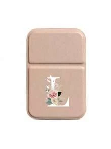 1pc Mini Pink Flower White Letters Foldable Portable Makeup Mirror,Letters Of A-Z Makeup Mirror With Bracket, Travel Mirror, Beauty Products, Desktop Makeup Mirror, Rectangular Desktop Compact Mirror Foldable Small Minimalist Makeup Mirror, Travel Portable Makeup Mirror For Women's Gift - The Best Gift For Mom And Teacher
