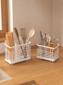 1pc Kitchen Countertop Utensil Holder, Spatula & Spoon Organizer, Multi-Function Chopsticks Cage Storage Rack, Kitchen Tools And Supplies Organizer