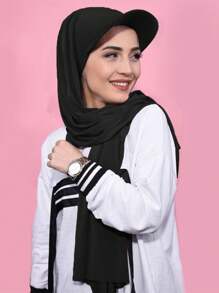 1 Peça Chapéu Lenço Multiuso de Design de Viseira Alta Elástica para Mulheres, Turbante, Faixa de Cabeça, Capa, Tudo em Um, Cores Sólidas Múltiplas Opções