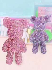 一套DIY钻石钥匙扣吊坠，趣味手工工艺品，适合作为生日、毕业、情人节和圣诞节的毛绒袜纪念品 - 彩色 - 查看 5