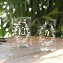 5PCS/10PCS/20PCS Clear Acrylic Name Card Slot Base Holders, For Wedding Table Numbers/Signs/Auto - Clear - View 4