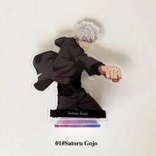 1pc/Set Anime Acrylic Stand, Jujutsu Kaisen Gojo Satoru Decorative Figure, Itadori Yuji Desk Display, Room Decor, Bedroom Decor, Holiday Gift School Supplies,Back To School