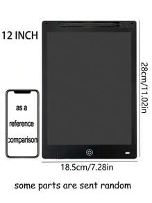 1 pieza Tableta de dibujo y escritura LCD de 6.5/12 pulgadas, regalo divertido para garabatear, hacer bocetos y escribir, juguete de rompecabezas, puede mejorar la atención y la creatividad (algunas partes se envían al azar), de vuelta a la escuela