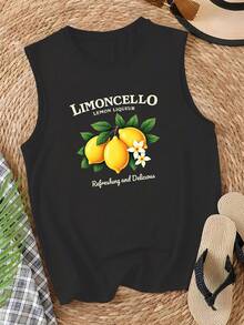 LIMONCELLO LEMON LIQUEUR Women's Casual Vest - Black - View 1