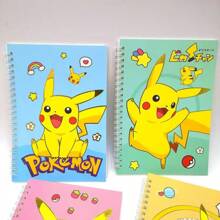 pokemon 2pcs Random Pokemon Pikachu Pet Small Notebook Notepad Loose-Leaf Coil Book Student Stationery Award Gift
