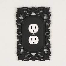 1件3D打印开关面板盖，深色巴洛克风格。墙面装饰，无需电力，无需电池。适用于客厅、卧室、酒吧、主题餐厅、艺术工作室 - 彩色 - 查看 5