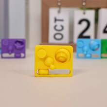 1 pieza Juguete antiestrés de estilo deslizante con impresión 3D, juguete de descompresión con empuje infinito, juguete girador de manos, cubo de rompecabezas, almohadilla multifuncional antiestrés