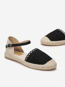 Women's Espadrille Canvas Shoes, Minimalist And Practical Multifunctional - Black - View 4
