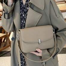 New Arrival: Versatile Top-Grain Leather Square Shoulder Bag - Elegant Crossbody And Underarm Tote For Women - Black - View 6