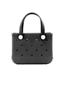 1pc Breathable EVA Women Beach Tote Bag - Lightweight Durable Solid Color Open Design, Large Waterproof Washable Sturdy Open Top Handbag, Suitable For Beach, Pool, Sports, Shopping, Picnics - Fashionable Holiday Accessory, Beach Bag, Holiday, Casual Outing, Festival Gift