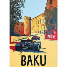 1PC National Landscape Architecture Racing Competition Posters Prints Canvas Painting Pictures Home Living Room Decor Gift Wall Arts Optional Frame ,Wall Art With Frame - Multicolor - View 126