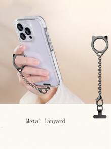 1 Piece Metal Ring Phone Lanyard Lobster Clasp Detachable Hanging Hook, Durable Anti-Lost Phone Accessory