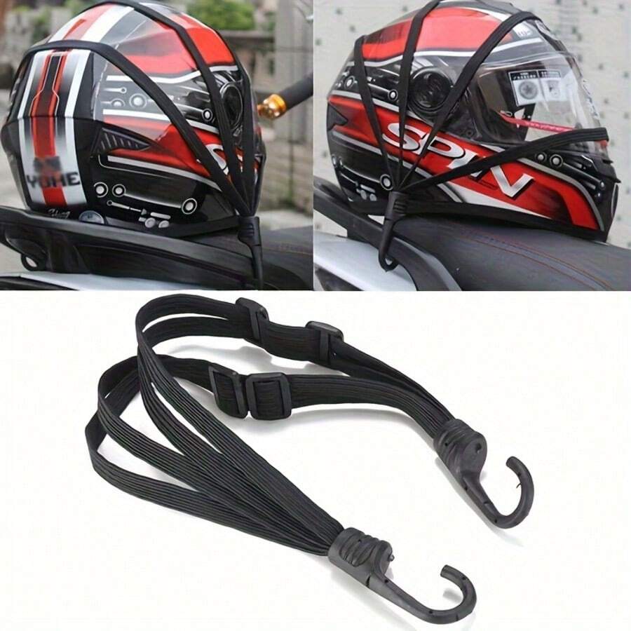 Elastic Rubber Bands Rope For Motorcycle/E-Bike/Bicycle Helmets, Luggage & Cargo Straps