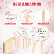 10pcs Paper Hand Fans, Wedding Gift Party Decor, Bridal Shower Birthday Party Favor, Suitable For Wedding Ceremony, Bridal Shower Memento, Wedding Reception Decoration