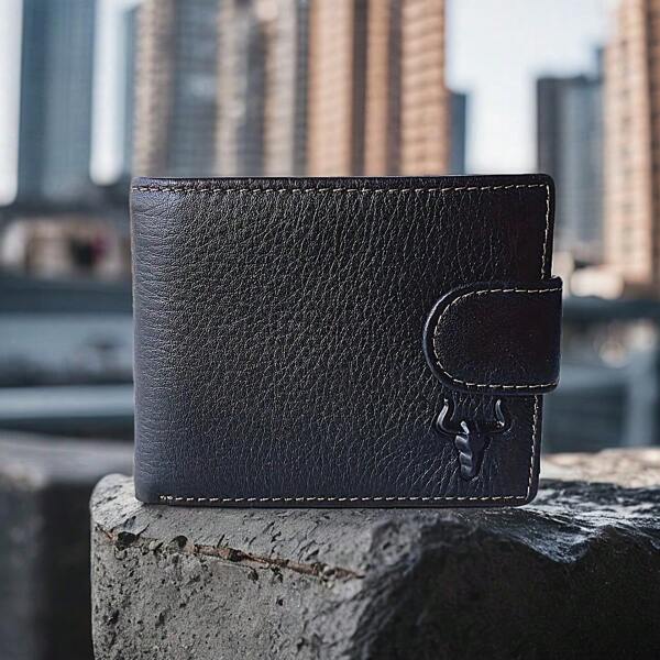 2025 Summer Genuine Leather Wallet For Men,Credit Card Holder Wallet Front Pocket Wallets Purses And Bags Bifold Trifold Classic Male Black Purse Travel Accessories Essentials With Coin Pouch And Multiple Card Slots, Fathers Day Dad Gifts Anniversary Birthday Valentine's Day Gift For Him