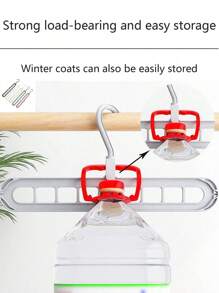 1 pieza/3 piezas Percha plegable multifuncional de 9 agujeros con estante de almacenamiento, organizador decorativo para vestidos, pantalones, zapatos, camisetas, vaqueros, ropa de invierno, vestidos