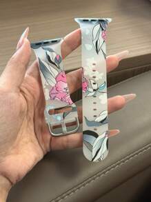Pulseiras esportivas de silicone com estampa floral quebrada compatíveis com de 38 mm, 40 mm, 41 mm, 42 mm, 44 mm, 45 mm e 49 mm, pulseira de substituição macia e à prova d'água para Ultra Series 9, 8 SE, 7, 6, 5, 4, 3, 2, 1, mulheres e homens, como presente para estudantes que retornam às aulas