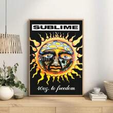 1 pièce Affiche murale d'art de l'album de la célèbre groupe de rock. Cadeau de pendaison de crémaillère ou d'anniversaire. Décoration murale vintage, canevas murale, pour chambre, bureau, salon, café, bar, décoration de maison et de dortoir. Cadre en option