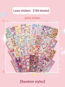 Notebook Stickers, Stickers For Girls And Children, Lovely Cartoon Stickers, Pure Handmade Stickers For Decorating Notebooks, Guka Decoration. - Multicolor - View 1