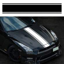 120 x 20 cm Autohaube Abdeckung Streifen Aufkleber universal für Mode Grafiken Auto Tuning Zubehör Vinyl Folie Dekoration Aufkleber