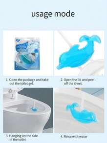 Filet de décontamination et de désodorisation de toilette suspendu, gel de nettoyage de dauphin de toilette suspendu, déodorisant unicolore pour toilettes (anciens et nouveaux modèles expédiés de manière aléatoire)