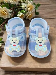 1Pair Newborn Baby Boy Girls Shoes Spring Autumn Lovely Bear Anti-Slip Sneaker Soft First Walkers Crib Shoes