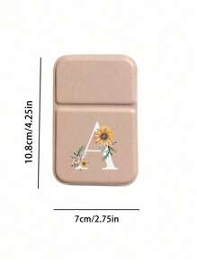 1pc Mini Piece Of Pink With White Letters, Sunflower Flowersfoldable Portable Makeup Mirror,Letters Of A-Z Makeup Mirror With Bracket, Travel Mirror, Beauty Products, Desktop Makeup Mirror, Rectangular Desktop Compact Mirror Foldable Small Minimalist Makeup Mirror, Travel Portable Makeup Mirror For Women's Gift - The Best Gift For Mom And Teacher