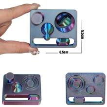 1 pieza Juguete antiestrés de estilo deslizante con impresión 3D, juguete de descompresión con empuje infinito, juguete girador de manos, cubo de rompecabezas, almohadilla multifuncional antiestrés