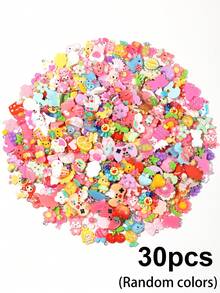 10/30/50pcs Random Resin Accessories Set (No Duplicate Style), Creative And Cute Cartoon DIY Decorations, Multiple Colors, Styles And Designs, The More Quantity The More Varied Styles, Can Be Used As Keychain, Necklace, Bracelet, Dust Plug And Other Pendant Decorations, Great Small Christmas Gift Ideas Bag Accessories Lanyards With Id Holder Car Accessories Bag Charms