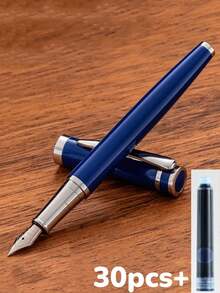 [定制] 1 支优质优雅定制钢笔，带雕刻笔杆，0.5 毫米细笔尖，书写流畅，可填充墨盒，包含 30 个 2.6 毫米直径墨盒，适合日常写作/书法使用，是情人节、圣诞节、父亲节、教师节、感恩节返校的个性化礼物 - 彩色 - 查看 19