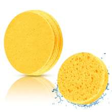 25 Stücke/Packung Einweg-Kompression Gesichtsreinigungsschwämme, parfümfrei aus Cellulose Holzzellstoff-Baumwolle, für Ästhetiker Gesichtsreinigung, Hautverjüngung, Make-up Restentfernung, wiederverwendbar, geeignet für alle Hauttypen