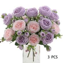 1/3/5 Pcs Peony Artificial Flowers, Reusable Faux Peony Bouquets- Home Room Decor, Flower Arrangements Artificial Centerpiece, Outdoor Garden Yard Decor, Wedding Birthday Bridal Shower Decor-NO VASE