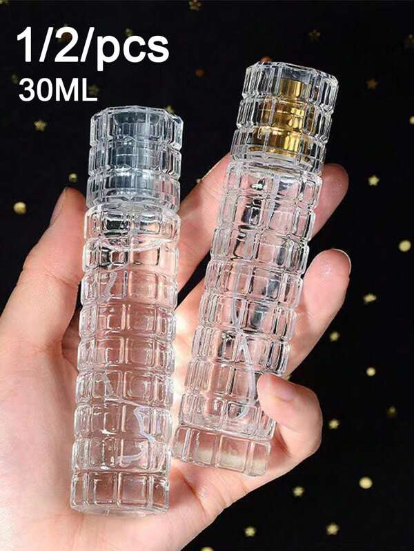 1/2 Pcs 30ml Glass Perfume Spray Bottle,Reusable Perfume Atomizer Spray Bottles - Refill And Reuse For Long,Travel Container,Travel Essentials,Portable Large Capacity,Travel Organizer For Beach,Summer Vacation Back To School,Portable Empty Perfume Container For Parties,Suitable For Travel,Business Trip,Shopping,Camping,Vacation,Outdoor Portable Perfume Bottles