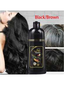 100ml Shampoo Removível com Depósito de Cor - Fórmula de He Shou Wu Aumenta Temporariamente e Tinge os Cabelos Grisalhos, Shampoo de Cobertura de Cabelos Grisalhos com Massagem de Espuma, He Shou Wu Nutre Enquanto Tinge