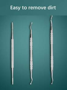 3PCS Stainless Steel Ingrown Toenail Tool Kit - Double Sided Pedicure Nail File, Lifter, Spoon, And Pusher For Cleaning And Removing Ingrown Toenails,Bag,Organizer,Storage