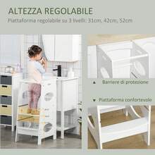 HOMCOM Kids Step Stools - White - View 4