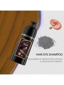 100ml Shampoo Removível com Depósito de Cor - Fórmula de He Shou Wu Aumenta Temporariamente e Tinge os Cabelos Grisalhos, Shampoo de Cobertura de Cabelos Grisalhos com Massagem de Espuma, He Shou Wu Nutre Enquanto Tinge