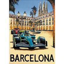 1PC National Landscape Architecture Racing Competition Posters Prints Canvas Painting Pictures Home Living Room Decor Gift Wall Arts Optional Frame ,Wall Art With Frame - Multicolor - View 55