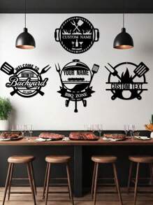 1pc Customizable Metal Barbecue Wall Decor, Rustic Outdoor Kitchen Decoration, Metal Barbecue Art Sign & Design, Perfect Gift For Dad And New Home Housewarming Gifts Birthday Graduation,Multi-Functional,Adjustable,Durable,Ornamental,Reusable,Exquisite,Adorable,High-Quality,Modern,Colorful,Cute,Comfortable,Stylish,Custom,Personalized,Unique,Ideal Gifts For Him,Ideal Gifts For Her,Home Refresh