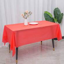 1/5/10pcs Disposable Rectangular Tablecloth, Suitable For Parties, Weddings, Family Gatherings And Multi-Functional - Multicolor - View 6