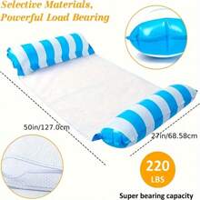 1 Stück faltbarer aufblasbarer Wasser-Hängemattensessel, geeignet für Erwachsene Pool, Strand und Wasseraktivitäten. Multifunktionaler PVC Pool Schwimmliege, Sessel und Schwimmhilfe, ideal zum Reisen und für den Privatpool