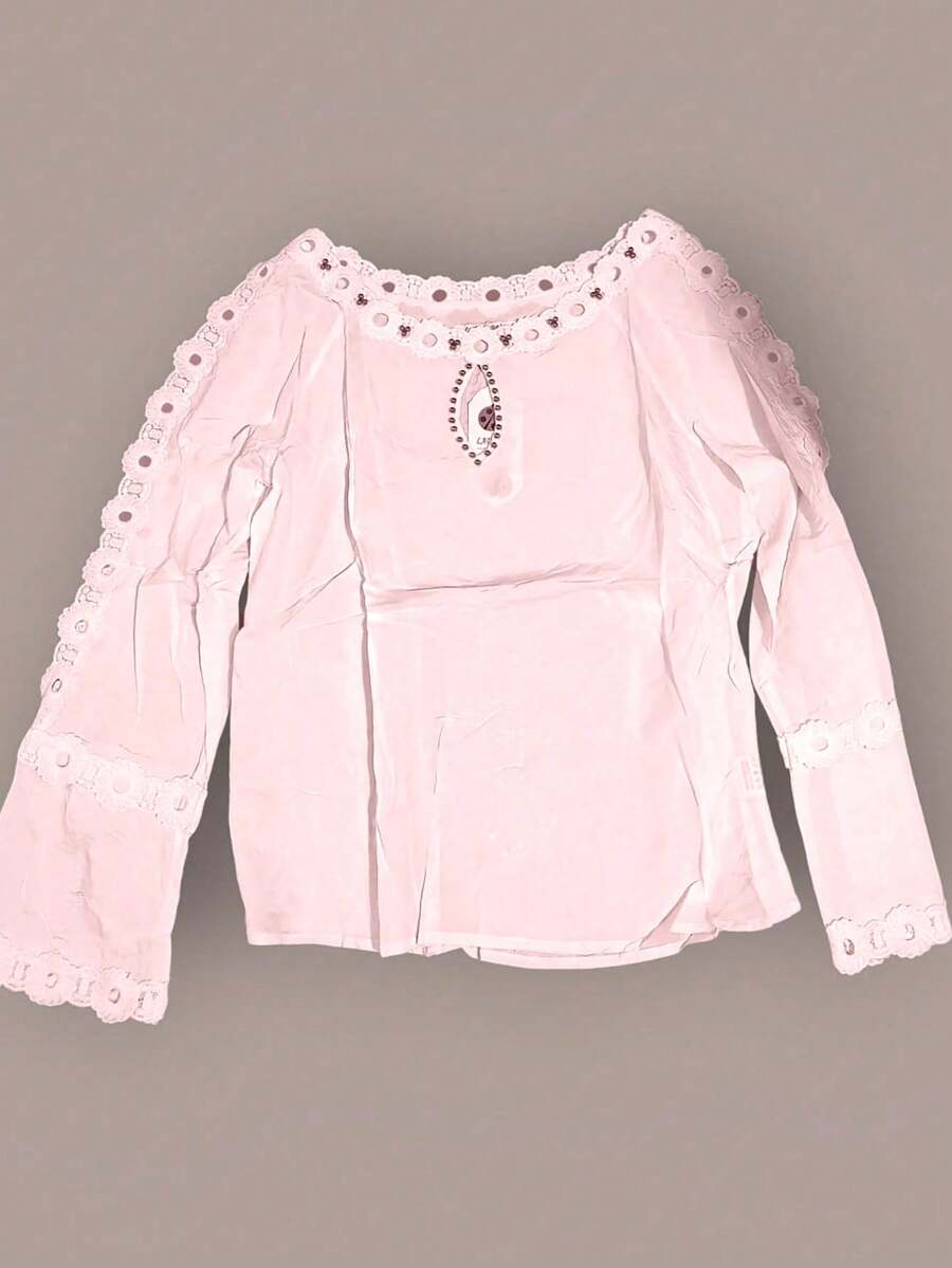 Imported Women's Tricoline Shirt Promotion - Baby Pink - View 1
