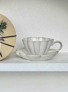 1 Set Japanese Kiln-Changing Cloud Ceramic Coffee Cup And Saucer Set, Asymmetrical Cloud Glaze Dish, Home Afternoon Tea Coffee Cup Saucer, Breakfast Milk Cup, Bread & Dessert Plate, Office Water Cup, Gift Cup Back To School