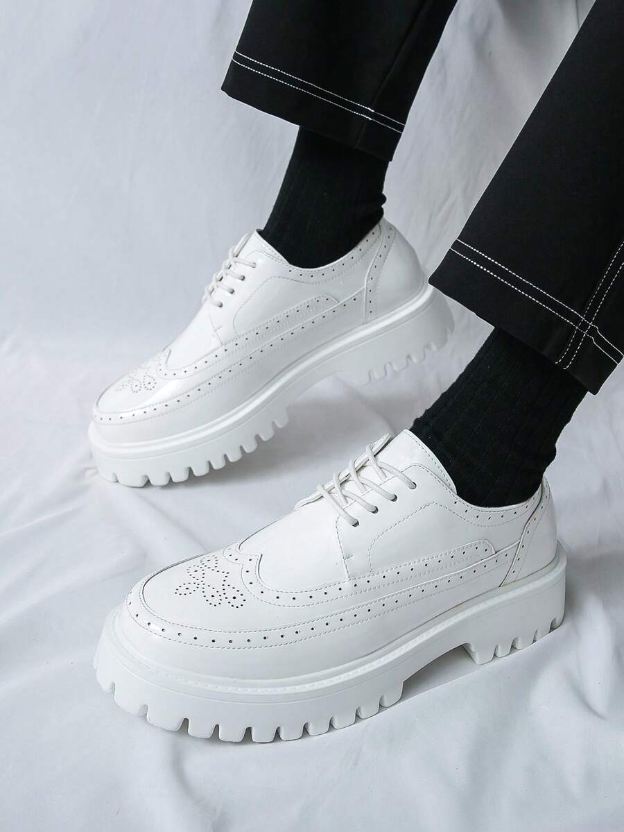 Lightweight & Thin-Soled White Formal Dress Shoes For Men, Versatile For Daily Wear, Banquets, Business, Social Events, Driving, Office, Casual, Dancing, Plus Size